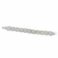 Strass armband wave zilverkleur