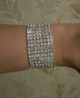 8 rijen strass armband