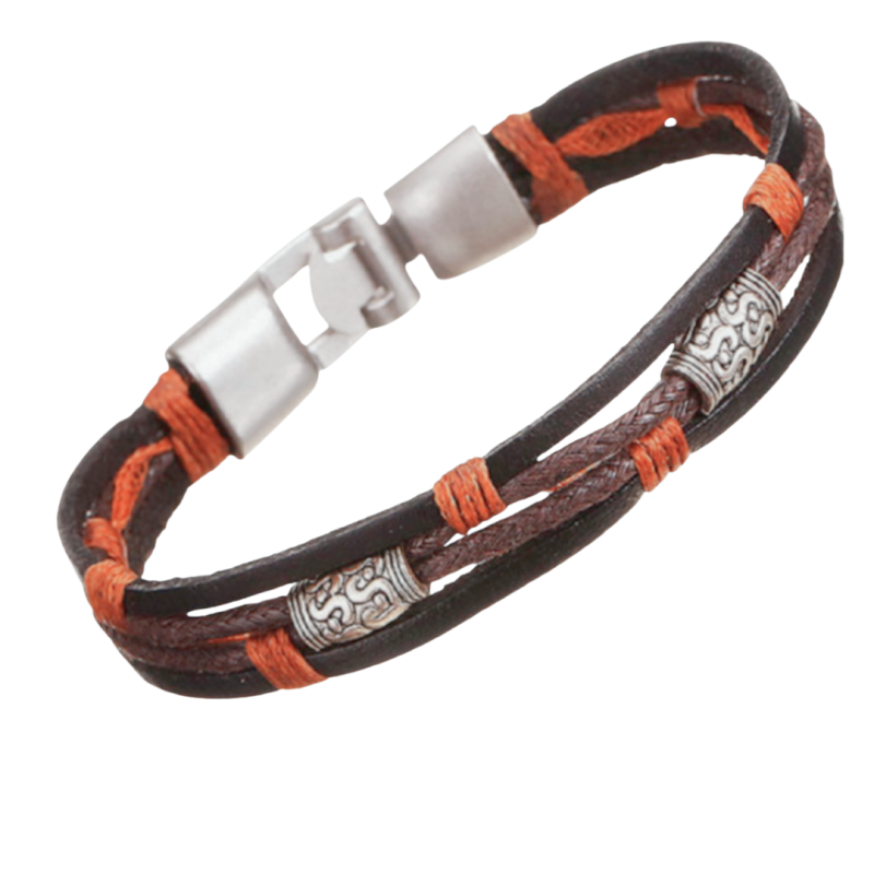 Armband Heren Tibetaans  Bruin 20 cm