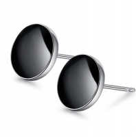 Zilver-Onyx-  Zwart- Rond- 7 mm
