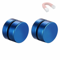 Magneet oorbellen -Blauw- 8 mm