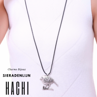 Ketting vogel zilverkleur 80 cm