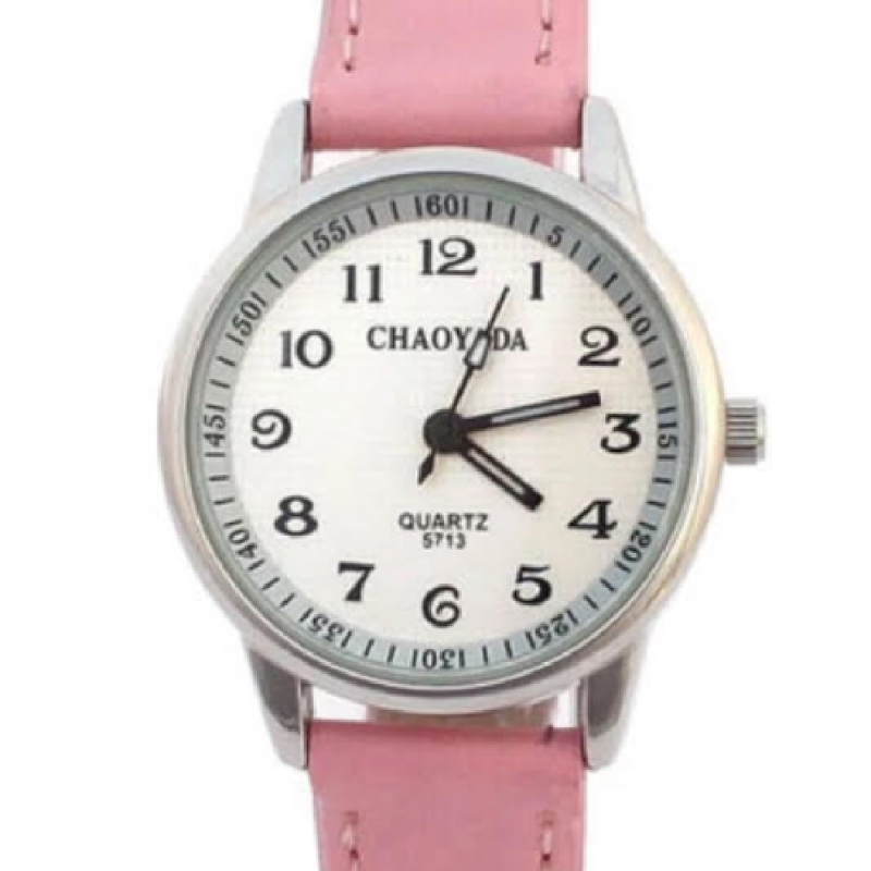 Horloge- chaoyada-roze- kinderen-32 mm- Seconden aanduiding in de wijzerplaat