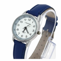 Horloge Blauw- 30 mm- genuine leather bandje