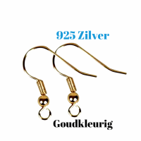 Oorbellen-zilver 925 goudkleurig  5 cm- Groen hout Tordis