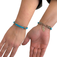 Armband- Turquoise - veertje