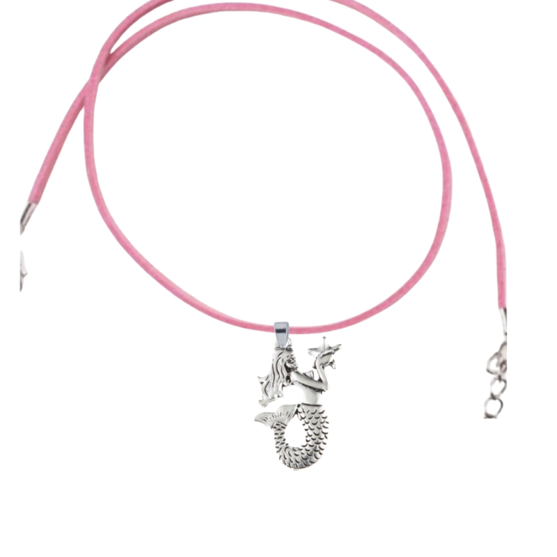 Ketting Zeemeermin Roze koord