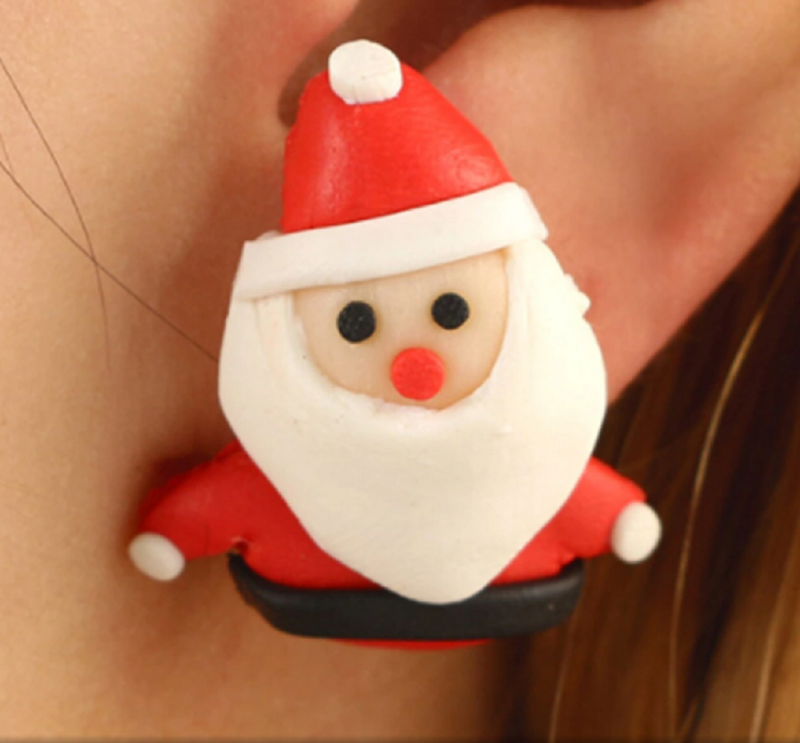 Kerst oorbellen- Man siliconen
