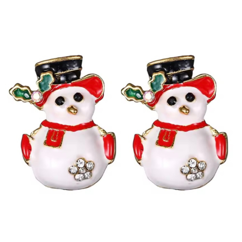 Oorbellen Kerst  Sneeuwpop