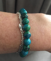 Armband met Turquoise /groene kralen