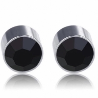 Magneet oorbellen zwart - 6 mm