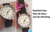 Horloge- Zalm Roze- Genuine Leatherbandje- 29 mm Chaoyada