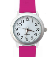 Horloge Midden roze- 27 mm- Genuine Leatherbandje