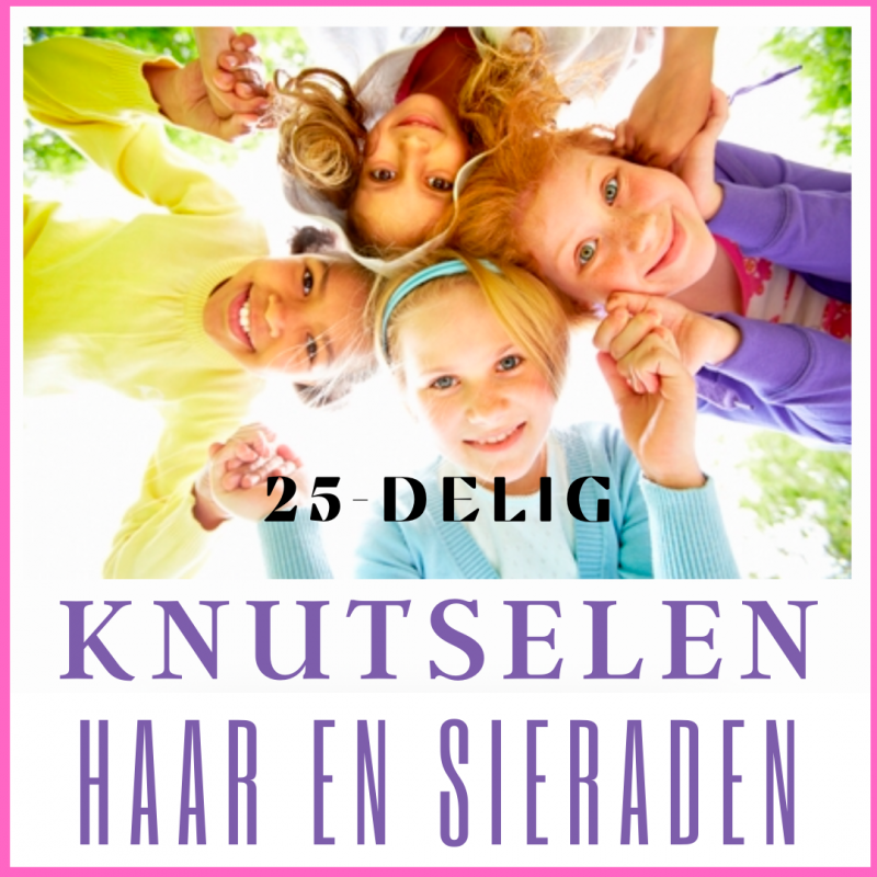 25 Delig-Roze-Haar- sieraden knutselset - Kinderen plakoorbellen