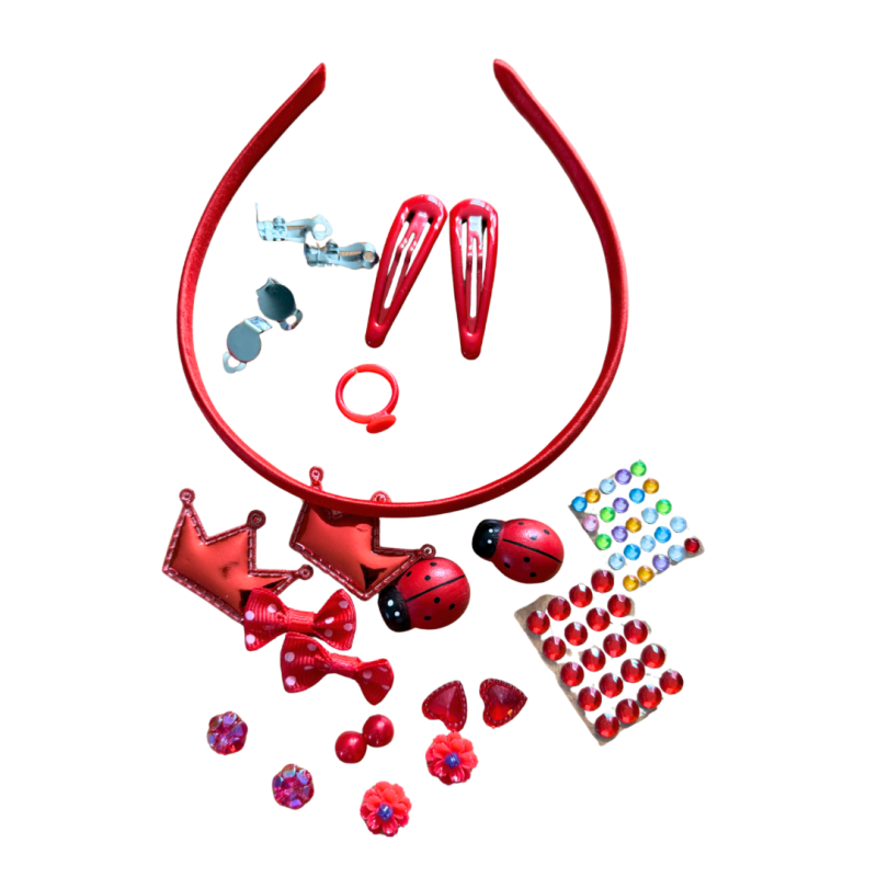 25 Delig Rood Sieraden  Haar knutselset
