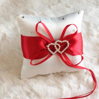 Ringenkussentje Rood 10x10 cm