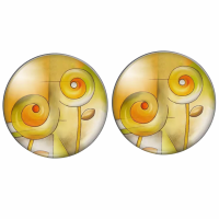 Clip oorbellen-Yellow-Rond- Geel-2 cm