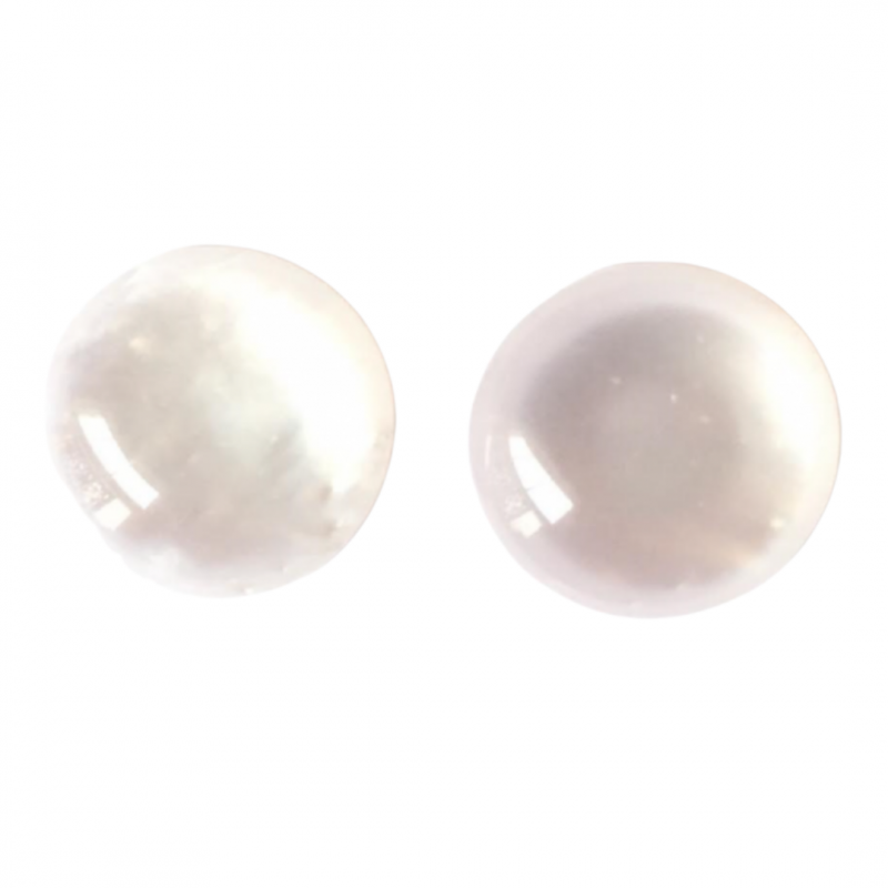 Clip oorbellen- Opaal wit- 12 mm