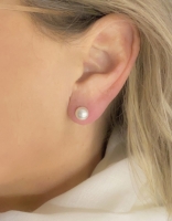 100% Allergievrije Parel oorbellen Wit 6 mm