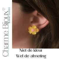 Kinder oor clip Blauw Bloem