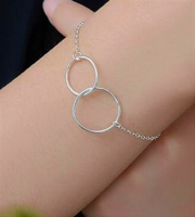 Armband -Odi-Cirkel Zilver 18 cm