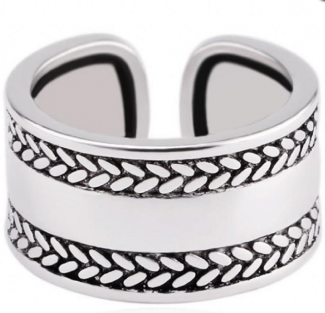 Ring verstelbaar Babette zilverplated