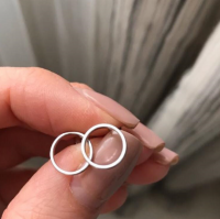 Zilveren Oorbellen Minimalistisch Odi Cirkel 1 cm