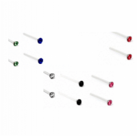 6 Oorbellen in verschillende kleuren 3.2mm- Allergievrij