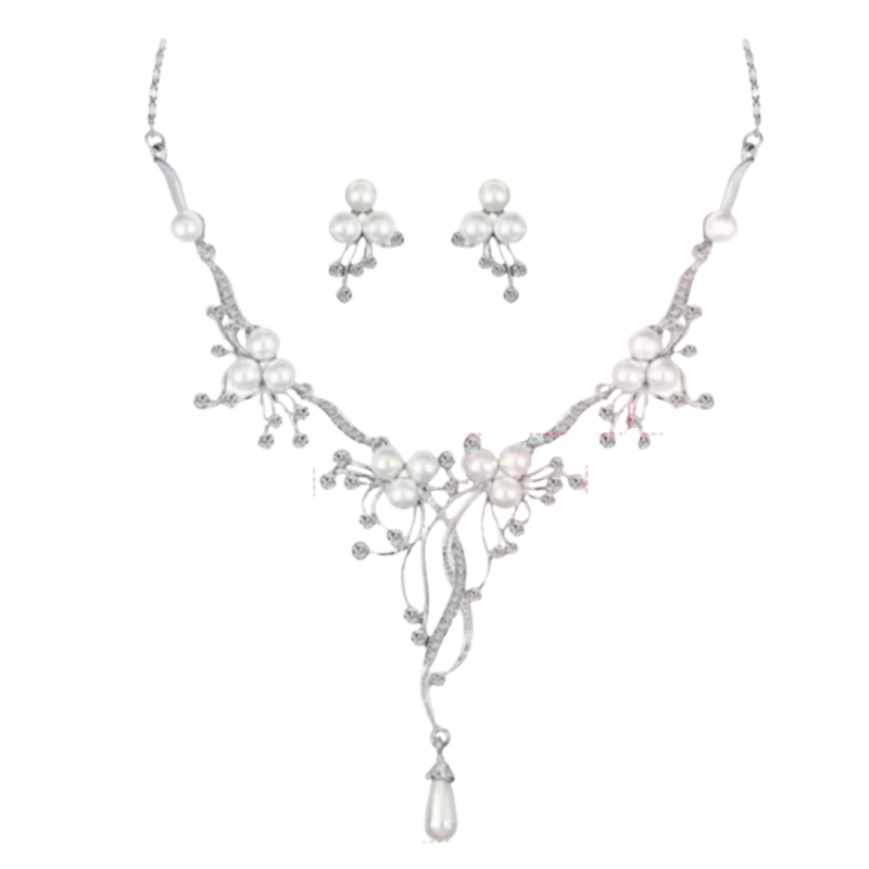 Bruidsset Ketting Oorbellen Evelien