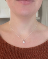 Ketting  Zirkonia Zilver 45 cm
