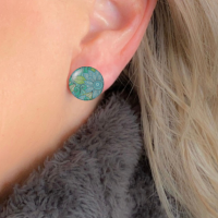 Clip Oorbellen Turquoise  18 mm