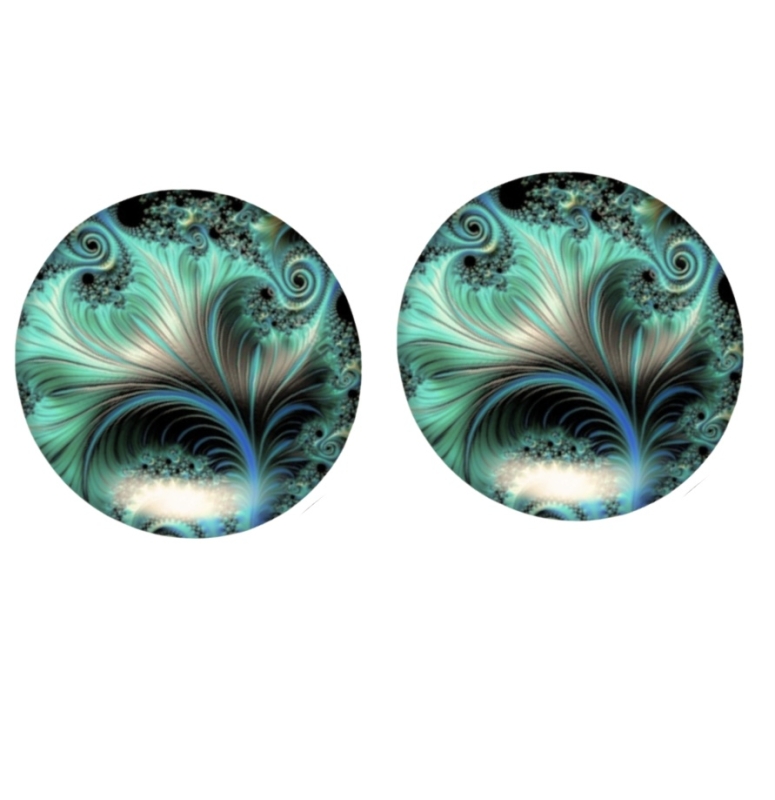 Clip oorbellen Amara Blauw  2 cm
