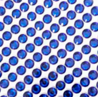 100 plakoorbellen donker blauw -no hole- 6 mm