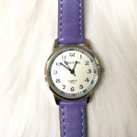 Horloge- Paars/Lila- Leder bandje- Dames- Tiener-3 cm-Chaoyada