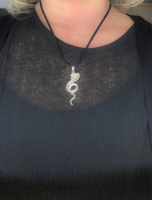 Ketting Koord Cobra Slang 45 cm  Zwart