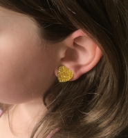3 paar clip oorbellen- Hannah- gekleurde hartjes