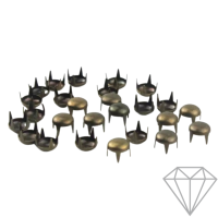 80 Kleding stud- Spike-Rond-Brons- 10 mm