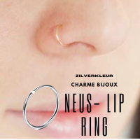 neus- ring - Zilverkleurig-10 mm