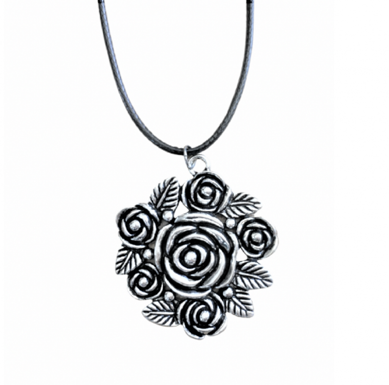 Ketting Bloem zilverkleur