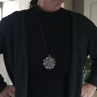 Ketting Bloem zilverkleur
