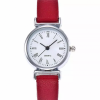 Horloge Emma rood bandje romeinse cijfers tiener