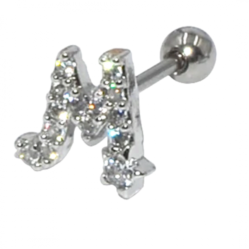 Helix letter M strass 0.6 mm
