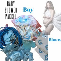 70-Delig-Babyshower - Tafel versiering-Pakket- Blauw- Jongen- Boy