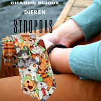 Stropdas- Dogs and Cats- Stripfiguren-Polyester