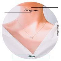 Zilver-Origami-Vogel-Ketting