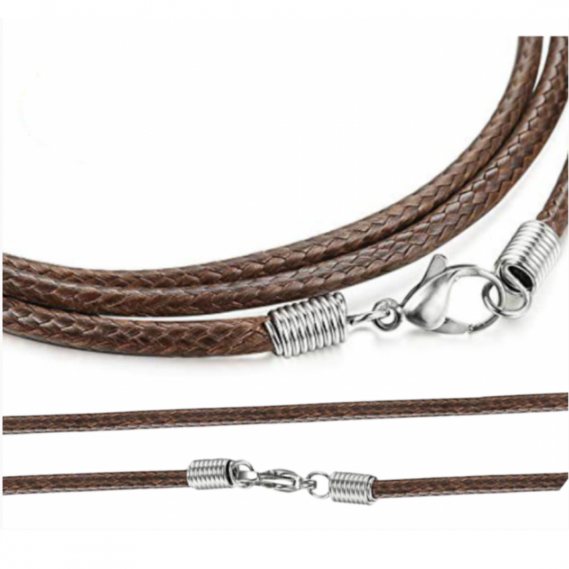 Basic 1 Koordketting  Bruin  2 mm 80 cm   Sieraden maken