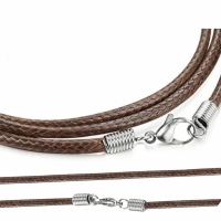 Basic 1-Koordketting- Bruin- 2 mm-45 cm