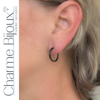Klem Oorring 1 stuks zwart Helix18 mm
