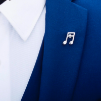 Kledingspeldje broche muzieknoot