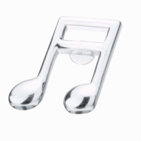 Kledingspeldje broche muzieknoot
